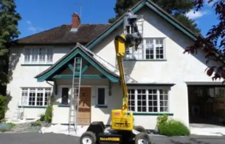 Cherry Picker With Painter On